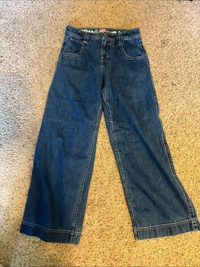 Kids Wide-Leg Denim Jeans - Blue